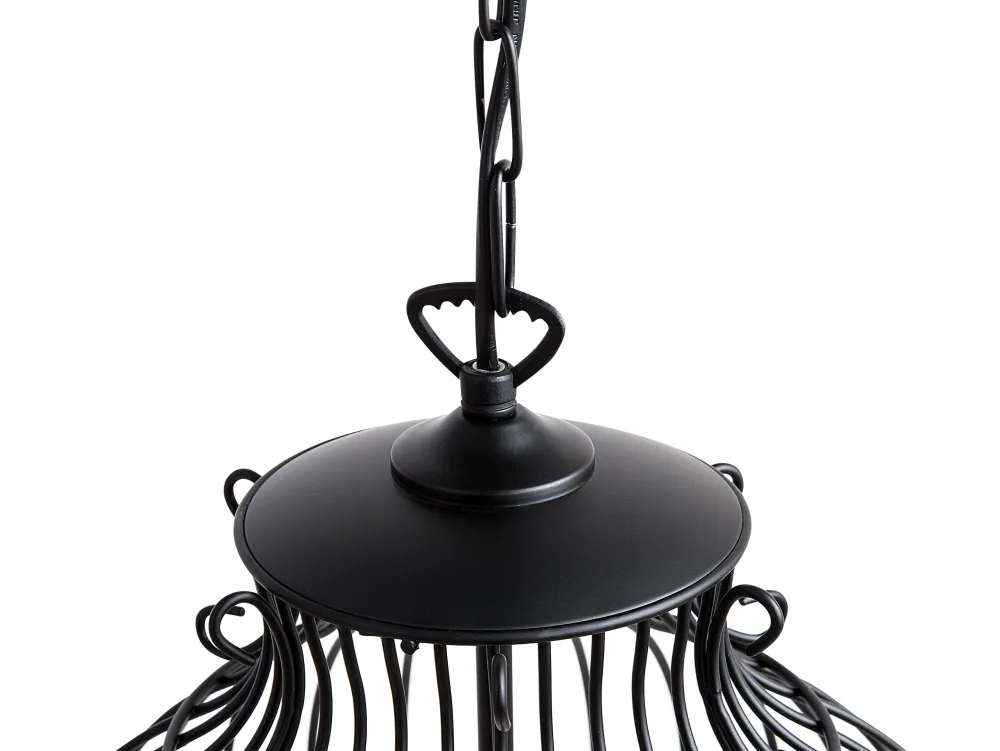 Discount Beliani Riippuvalaisin 3 Polttimoa Rauta Musta Harmen