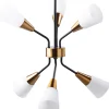 Valaisimet<Beliani Riippuvalaisin 6 Polttimoa Metalli Valkoinen/Kulta Aroyo