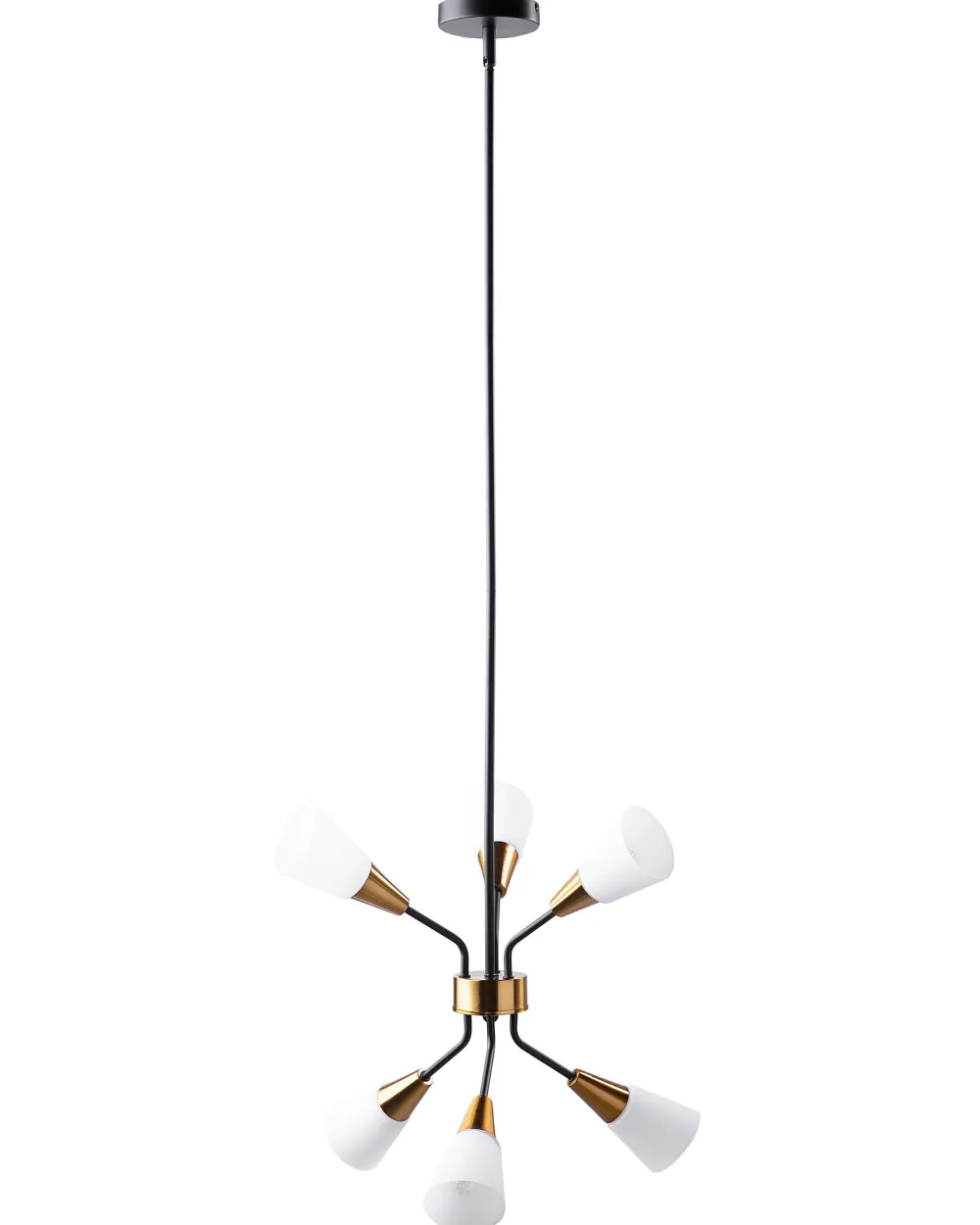 Valaisimet<Beliani Riippuvalaisin 6 Polttimoa Metalli Valkoinen/Kulta Aroyo