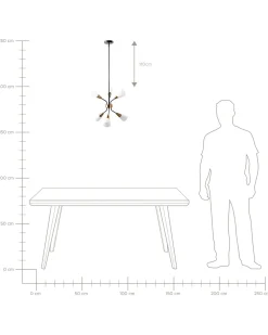 Valaisimet<Beliani Riippuvalaisin 6 Polttimoa Metalli Valkoinen/Kulta Aroyo
