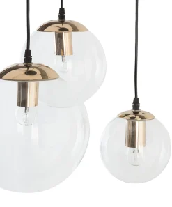 Online Beliani Riippuvalaisin 3 Polttimoa Lasi Kirkas Ladon