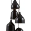 Shop Beliani Riippuvalaisin 5 Polttimoa Metalli Musta Savio