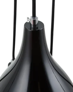 Shop Beliani Riippuvalaisin 5 Polttimoa Metalli Musta Savio