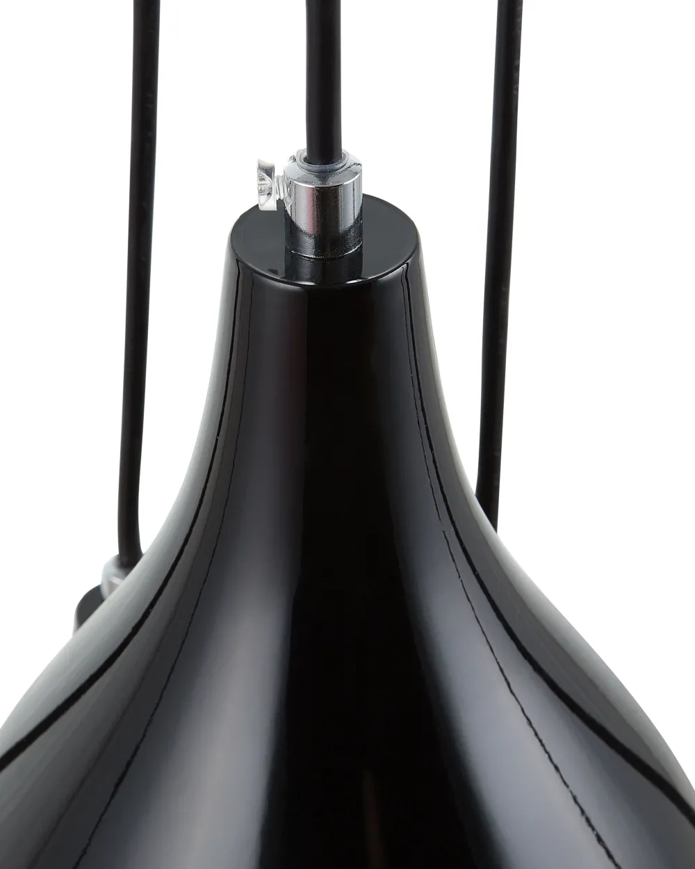 Shop Beliani Riippuvalaisin 5 Polttimoa Metalli Musta Savio