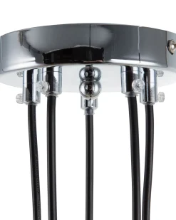 Shop Beliani Riippuvalaisin 5 Polttimoa Metalli Musta Savio