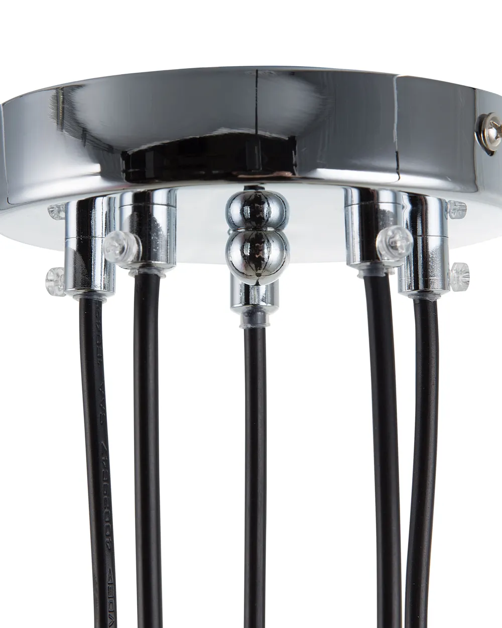 Shop Beliani Riippuvalaisin 5 Polttimoa Metalli Musta Savio