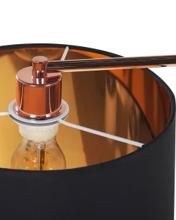 Cheap Beliani Riippuvalaisin 2 Polttimoa Kangas Musta Fucino