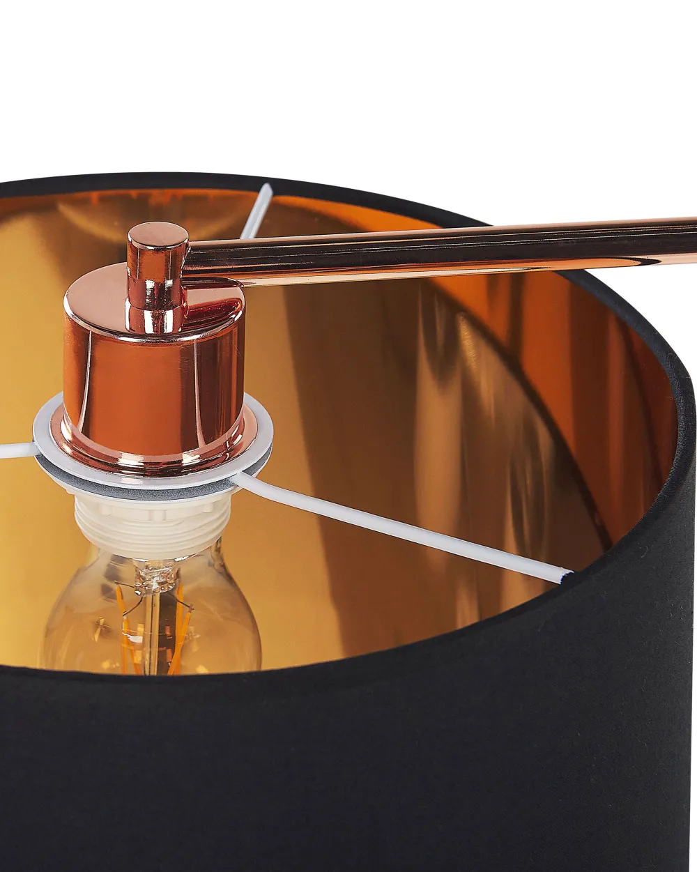 Cheap Beliani Riippuvalaisin 2 Polttimoa Kangas Musta Fucino