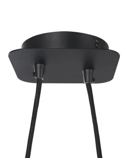 Cheap Beliani Riippuvalaisin 2 Polttimoa Kangas Musta Fucino