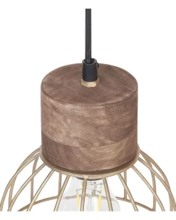 Valaisimet<Beliani Riippuvalaisin 5 Polttimoa Vaalea Puu/Messinki Varada