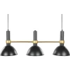 Valaisimet<Beliani Riippuvalaisin 3 Polttimoa Metalli Musta/Kulta Beles