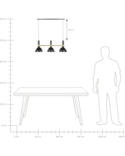 Valaisimet<Beliani Riippuvalaisin 3 Polttimoa Metalli Musta/Kulta Beles