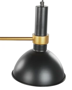 Valaisimet<Beliani Riippuvalaisin 3 Polttimoa Metalli Musta/Kulta Beles