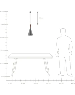Online Beliani Riippuvalaisin Alumiini Harmaa/Kupari Tagus