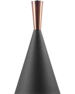 Valaisimet<Beliani Riippuvalaisin Alumiini Musta/Kupari Tagus