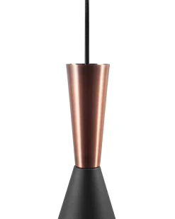 Valaisimet<Beliani Riippuvalaisin Alumiini Musta/Kupari Tagus