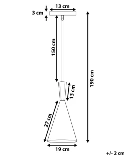 Valaisimet<Beliani Riippuvalaisin Alumiini Musta/Kupari Tagus