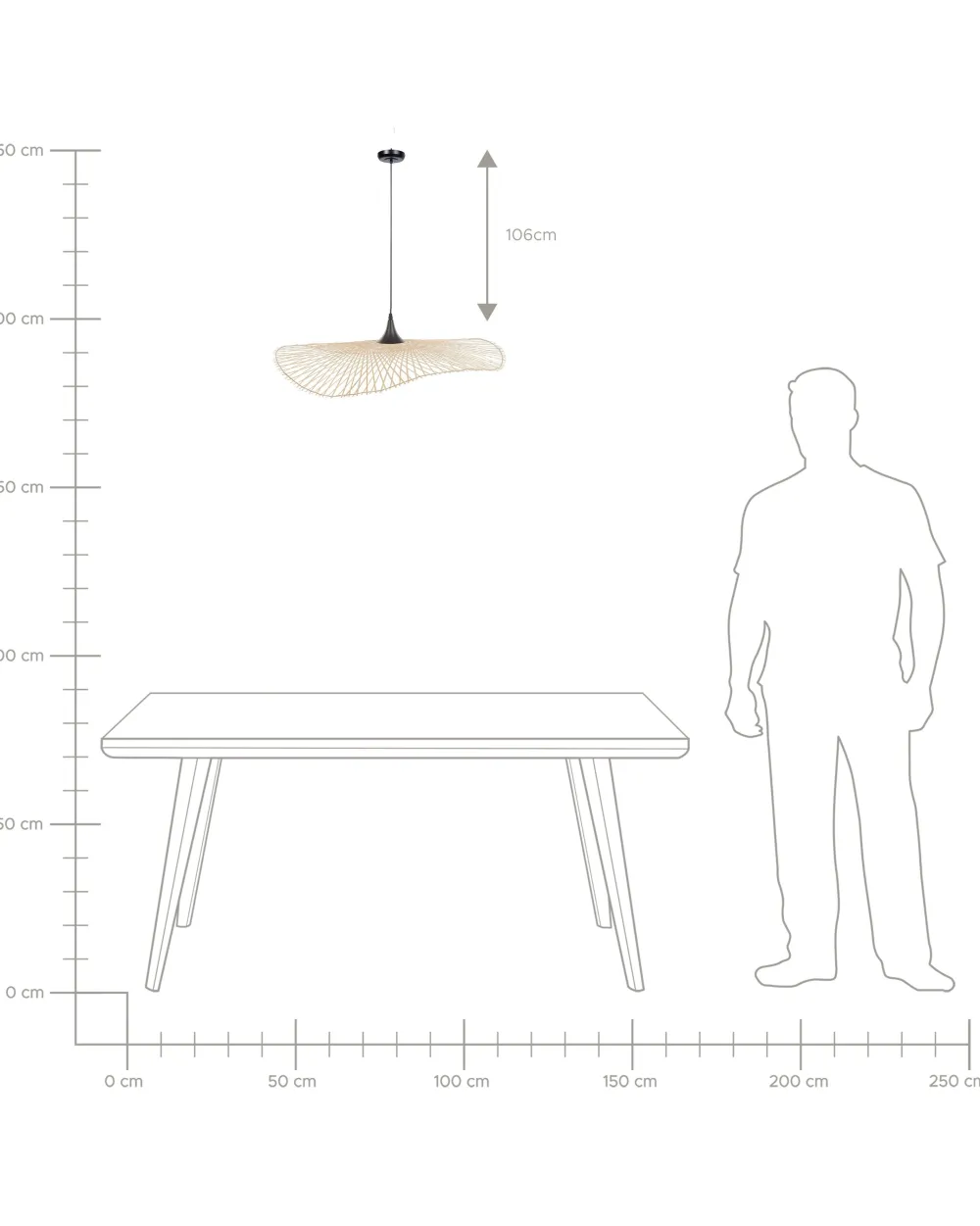 Best Beliani Riippuvalaisin Bambu Iso Vaalea Puu Floyd