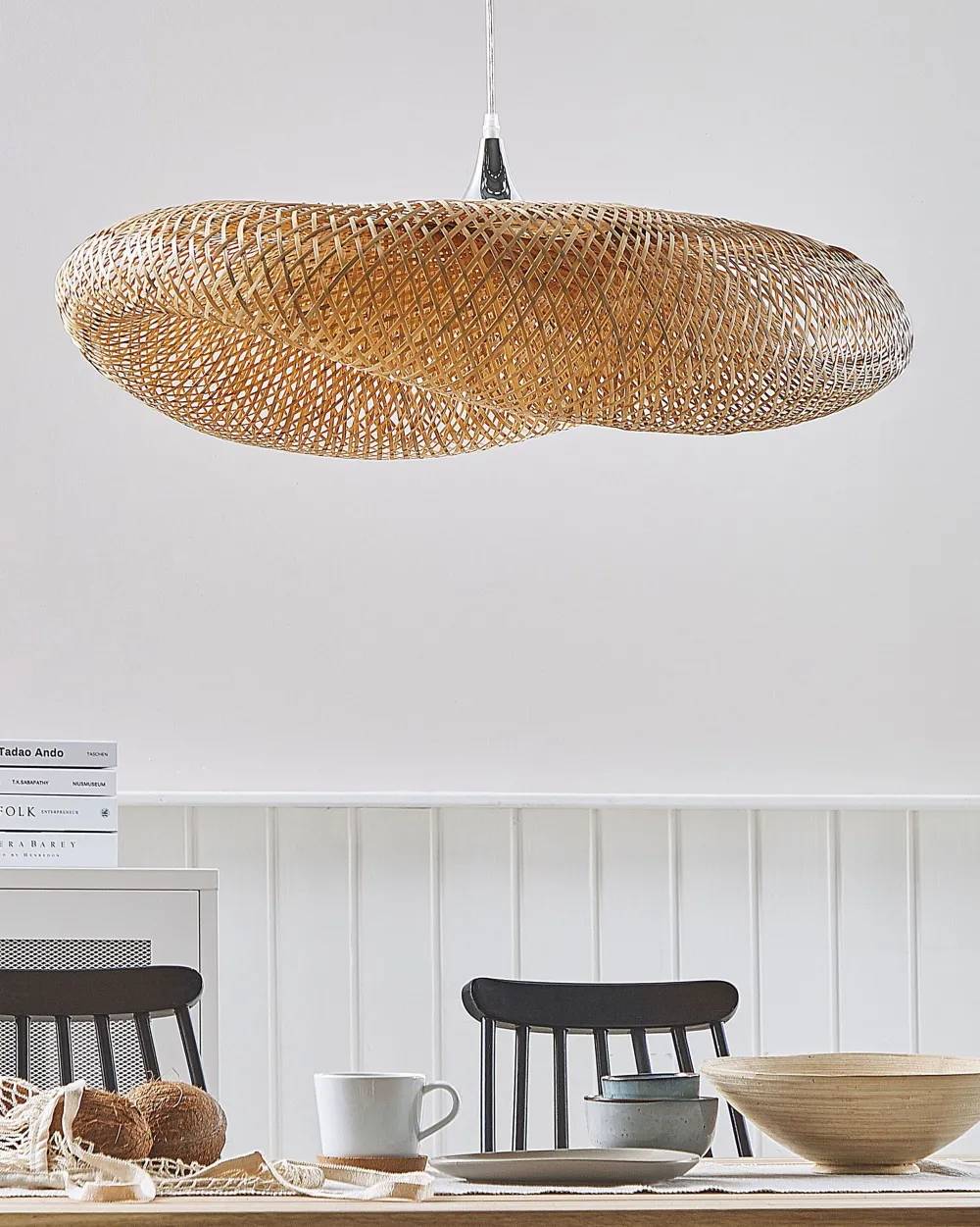 Valaisimet<Beliani Riippuvalaisin Bambu Pieni Vaalea Puu Boyne