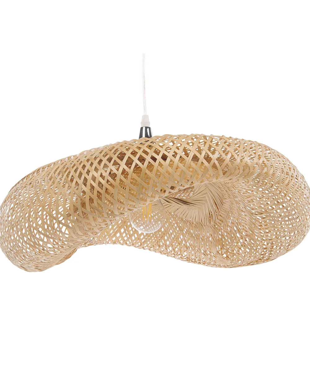 Valaisimet<Beliani Riippuvalaisin Bambu Pieni Vaalea Puu Boyne