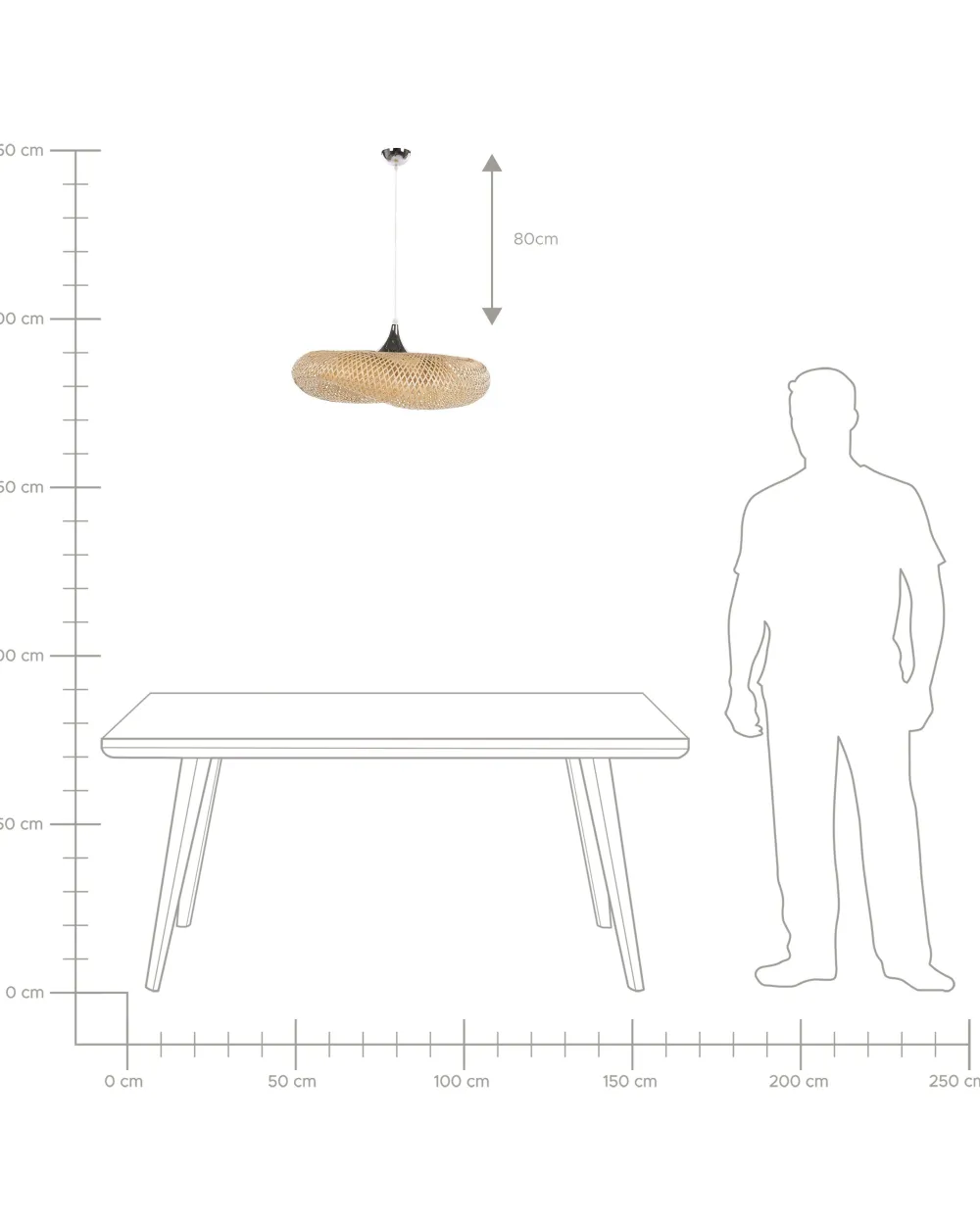 Valaisimet<Beliani Riippuvalaisin Bambu Pieni Vaalea Puu Boyne