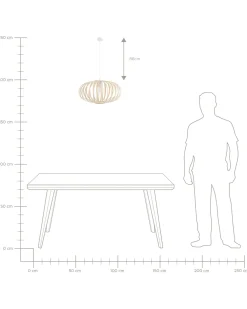 Fashion Beliani Riippuvalaisin Bambu Vaalea Puu Havel