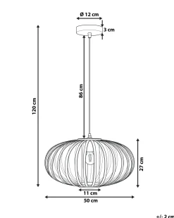 Fashion Beliani Riippuvalaisin Bambu Vaalea Puu Havel