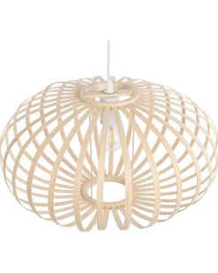 Fashion Beliani Riippuvalaisin Bambu Vaalea Puu Havel
