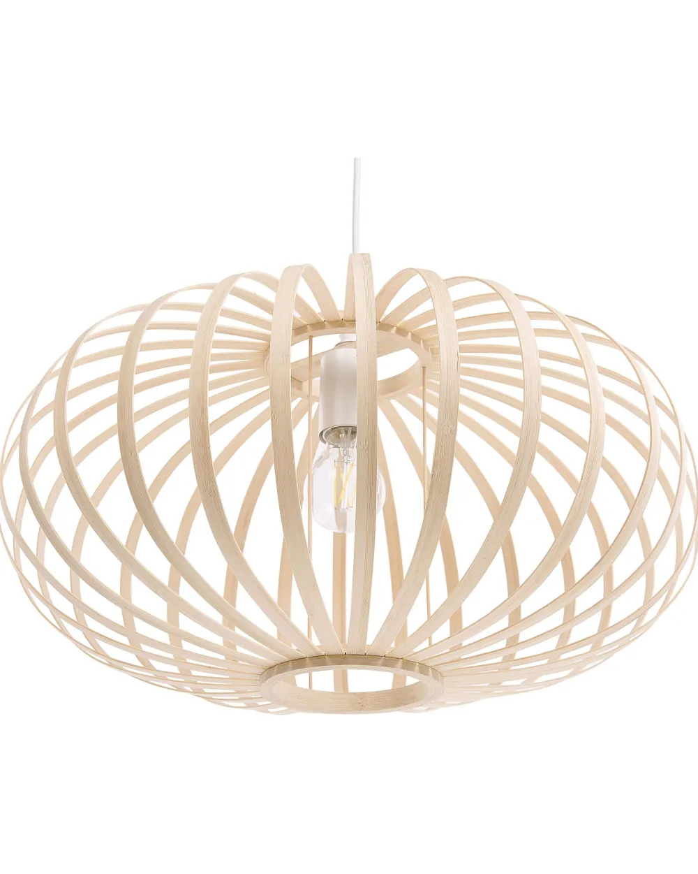 Fashion Beliani Riippuvalaisin Bambu Vaalea Puu Havel