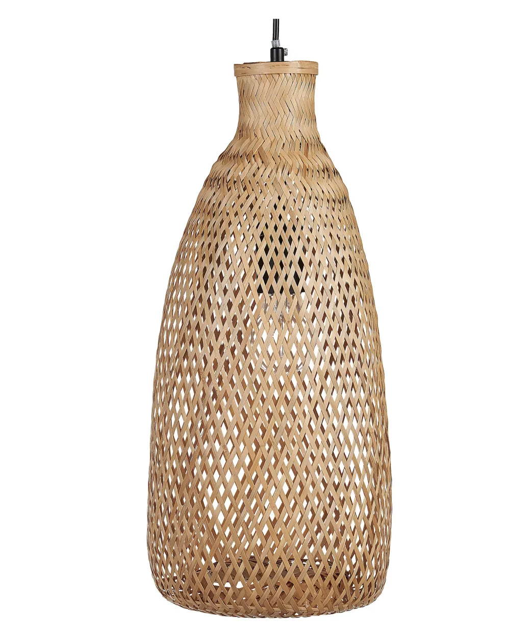 Hot Beliani Riippuvalaisin Bambu Vaalea Puu Lwela