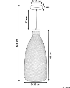 Hot Beliani Riippuvalaisin Bambu Vaalea Puu Lwela