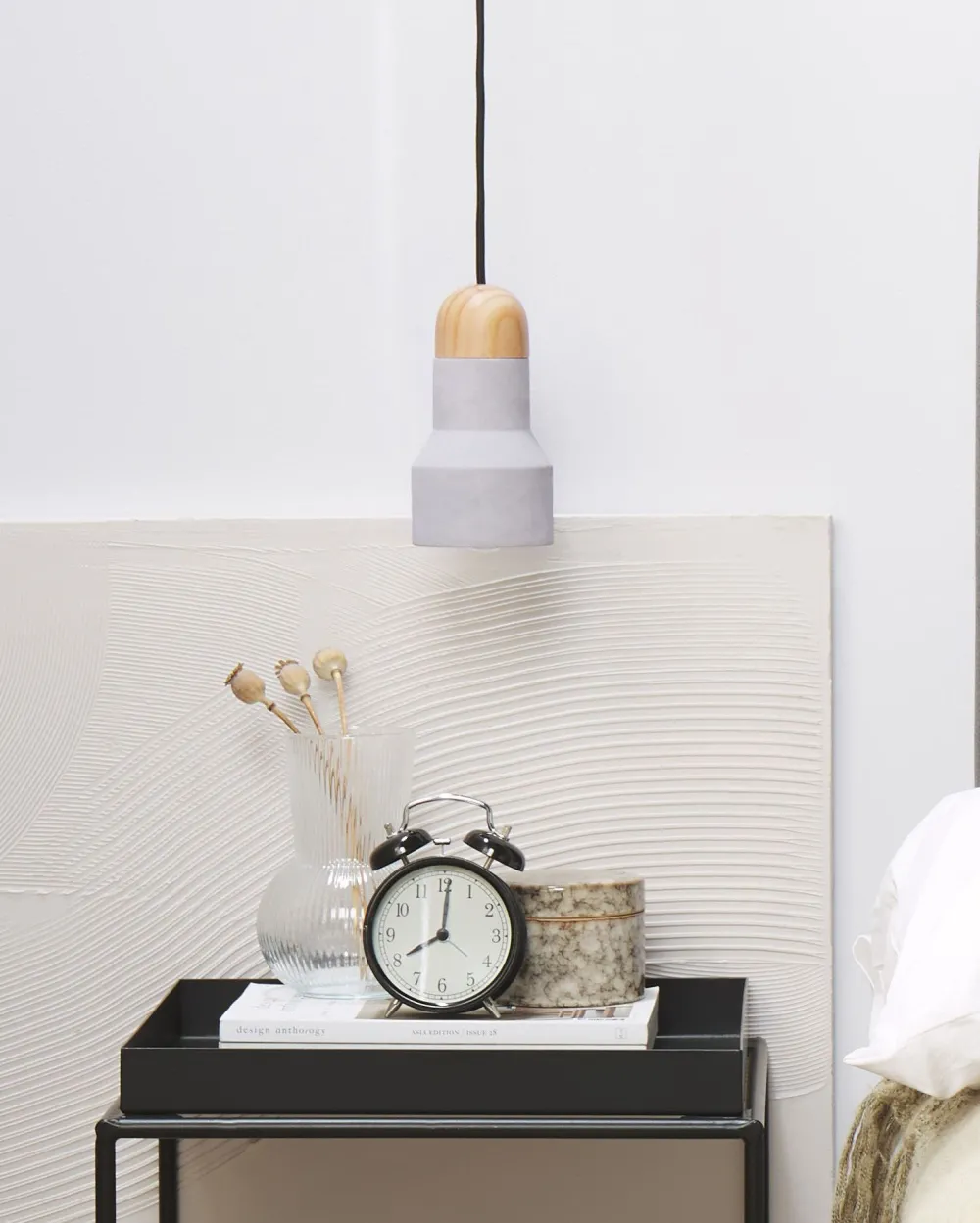 Valaisimet<Beliani Riippuvalaisin Betoni Vaaleanharmaa Apure