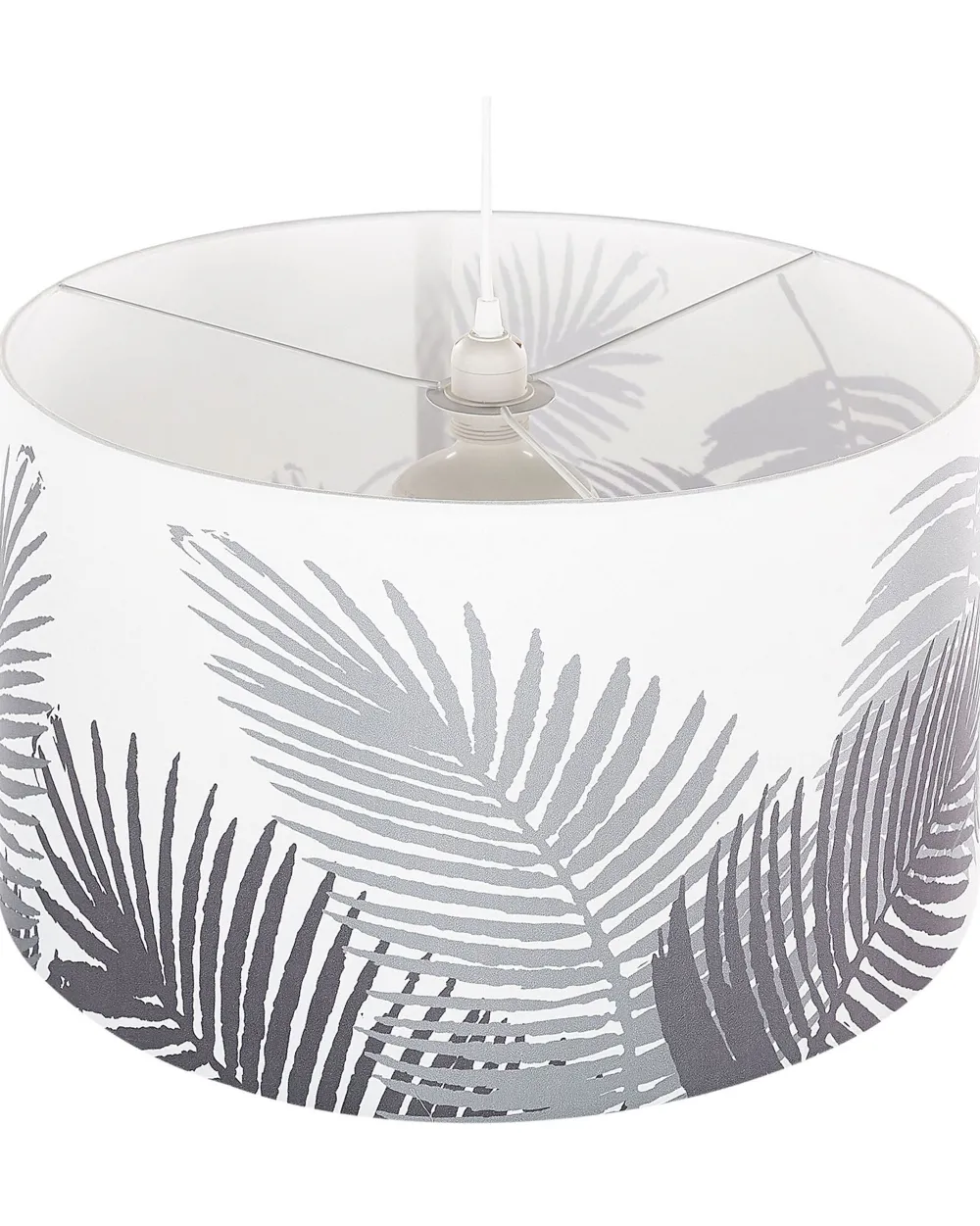 Valaisimet<Beliani Riippuvalaisin Kangas Valkoinen/Harmaa Ziller