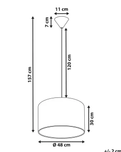 Valaisimet<Beliani Riippuvalaisin Kangas Valkoinen/Harmaa Ziller