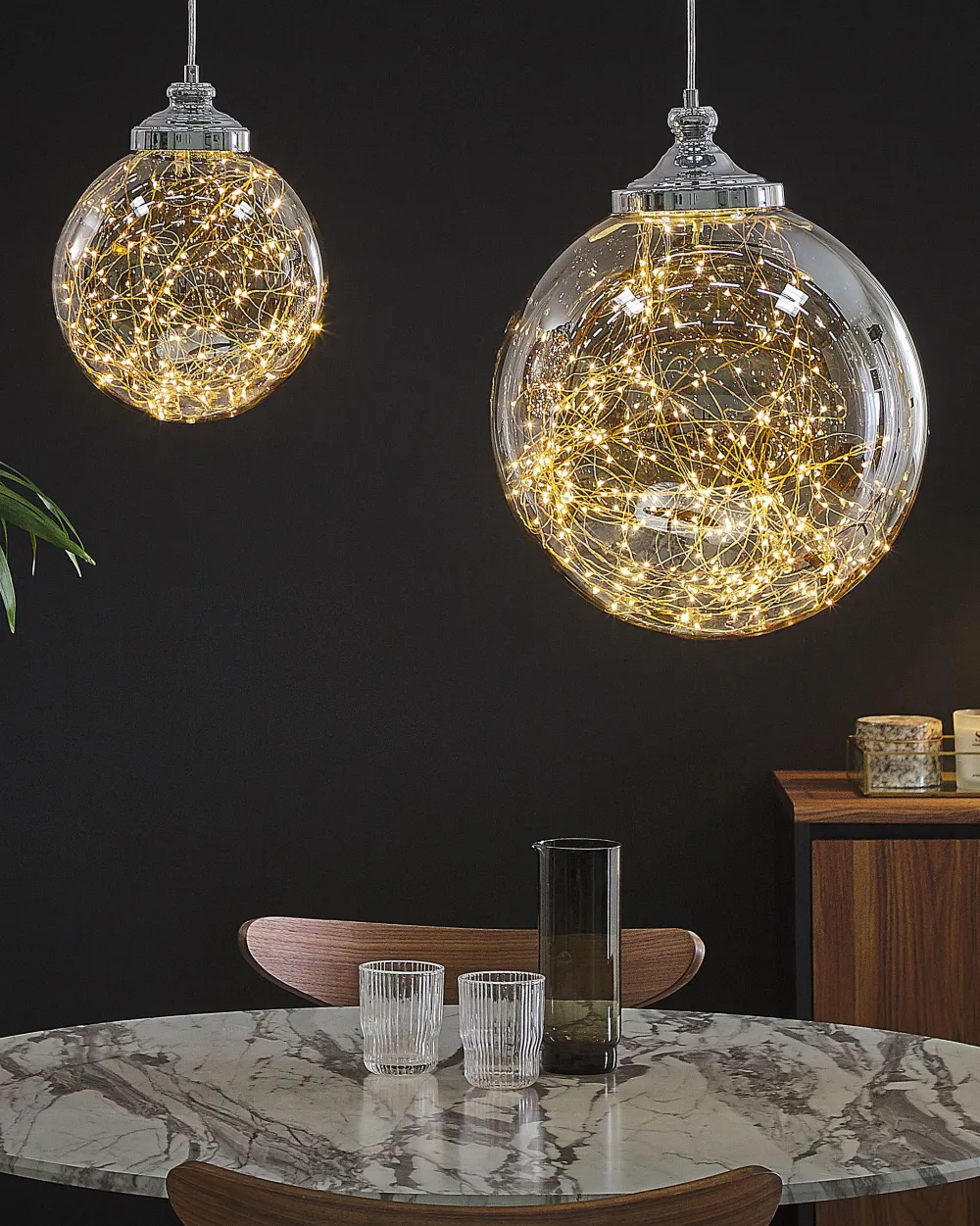 Flash Sale Beliani Riippuvalaisin Lasi Iso Hopea Beni