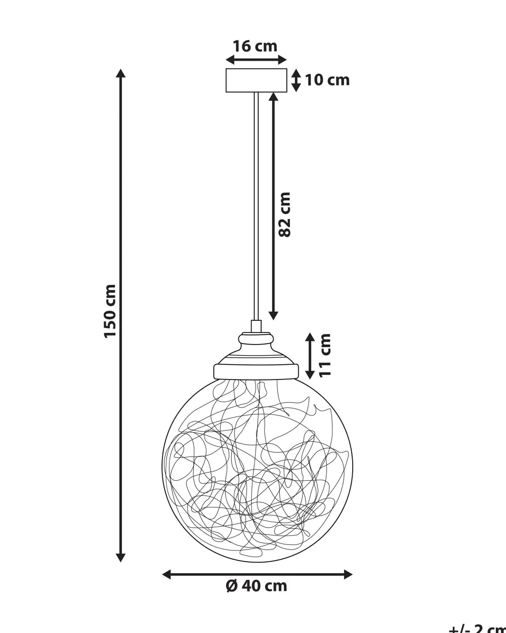Flash Sale Beliani Riippuvalaisin Lasi Iso Hopea Beni