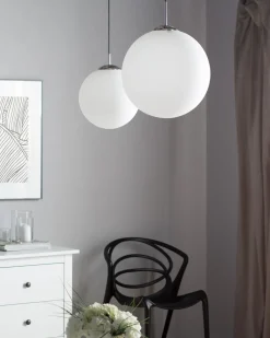 Cheap Beliani Riippuvalaisin Lasi Iso Valkoinen Barrow