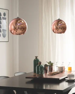 Valaisimet<Beliani Riippuvalaisin Lasi Kupari Sessera