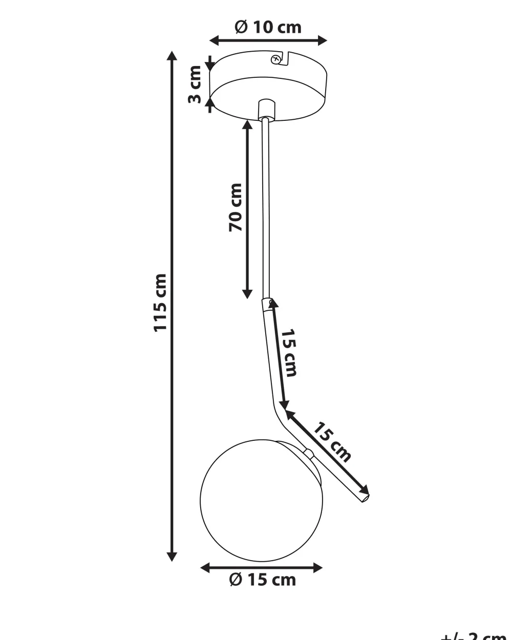 Valaisimet<Beliani Riippuvalaisin Lasi Musta Wapiti