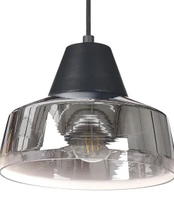 Valaisimet<Beliani Riippuvalaisin Lasi Musta/Hopea Talparo