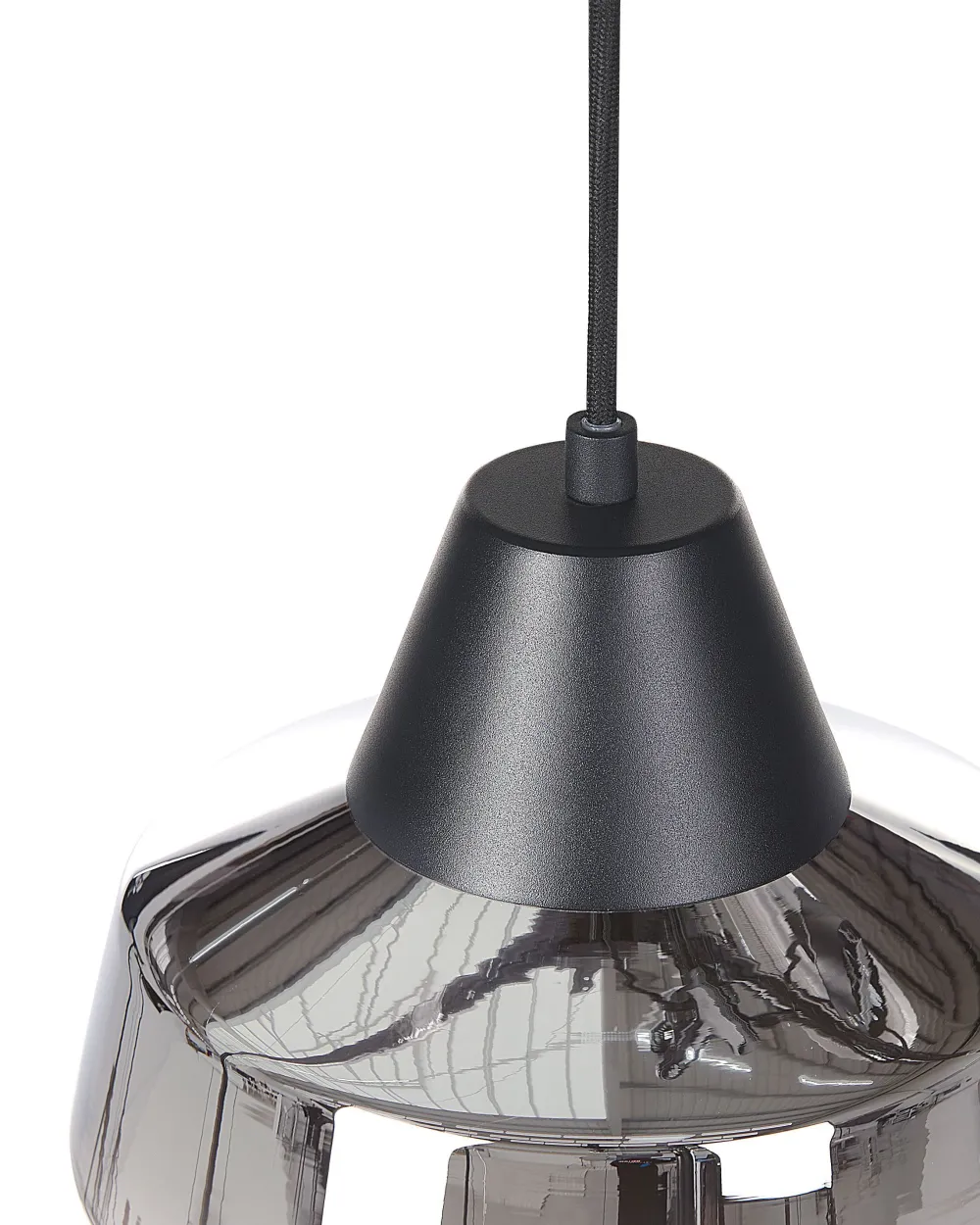 Valaisimet<Beliani Riippuvalaisin Lasi Musta/Hopea Talparo
