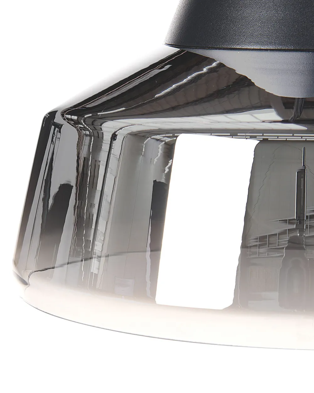 Valaisimet<Beliani Riippuvalaisin Lasi Musta/Hopea Talparo