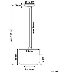 Valaisimet<Beliani Riippuvalaisin Lasi Musta Murray