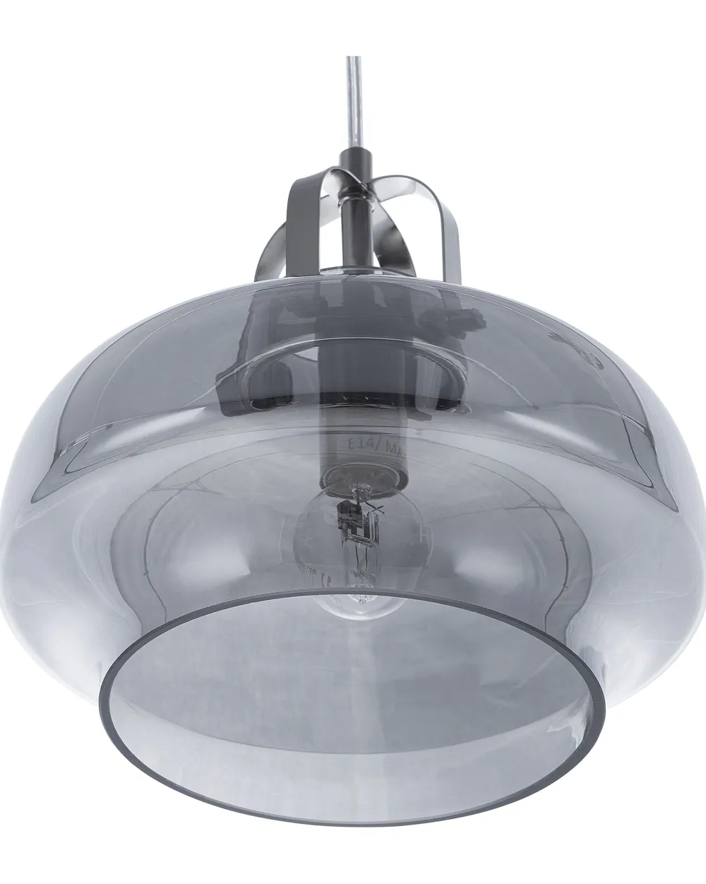 Valaisimet<Beliani Riippuvalaisin Lasi Vaaleanharmaa Wiltz