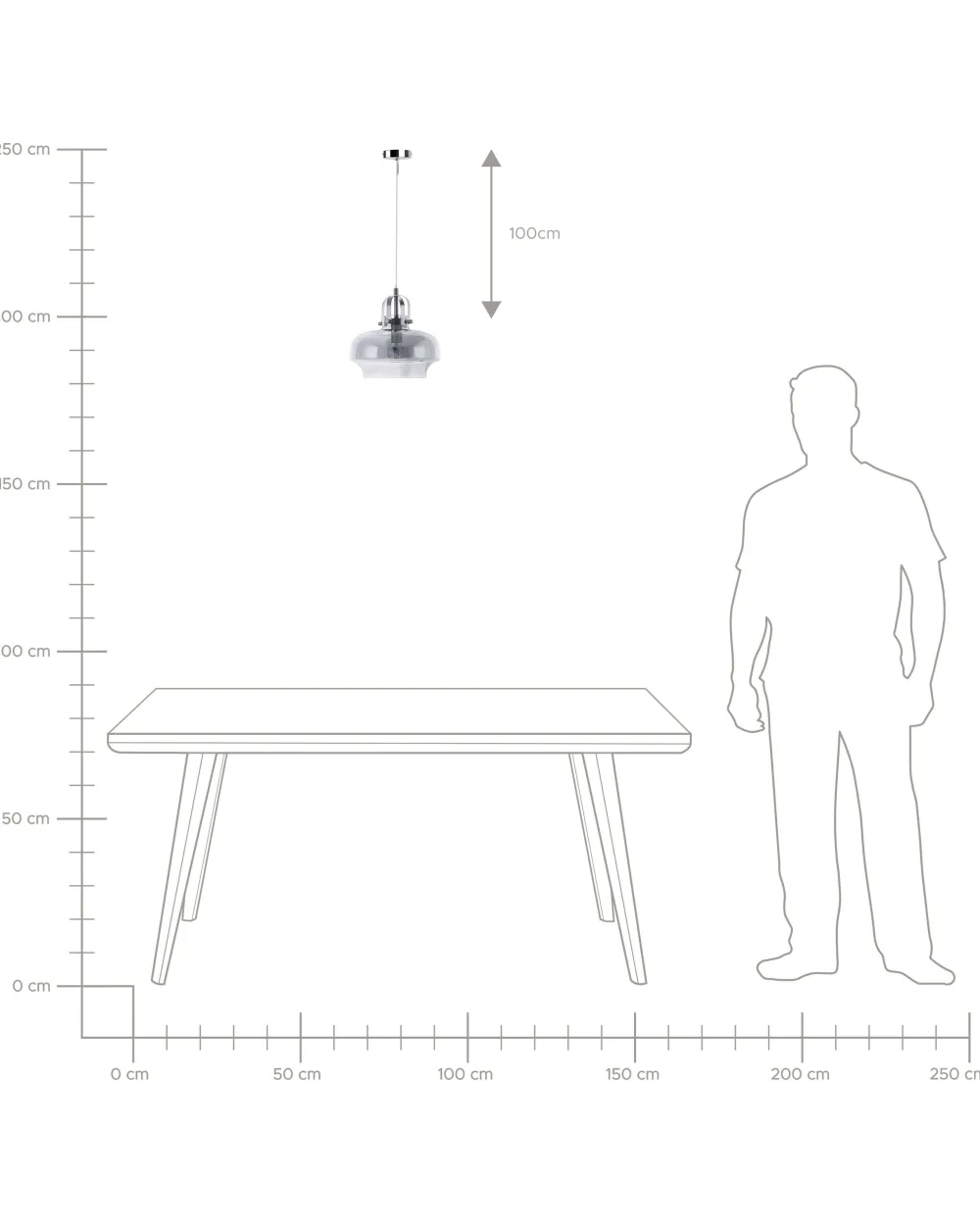 Valaisimet<Beliani Riippuvalaisin Lasi Vaaleanharmaa Wiltz