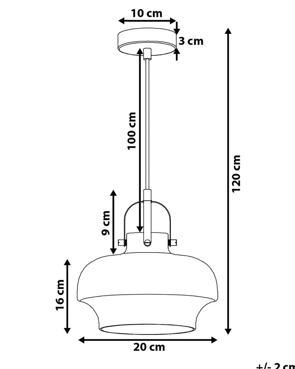 Valaisimet<Beliani Riippuvalaisin Lasi Vaaleanharmaa Wiltz