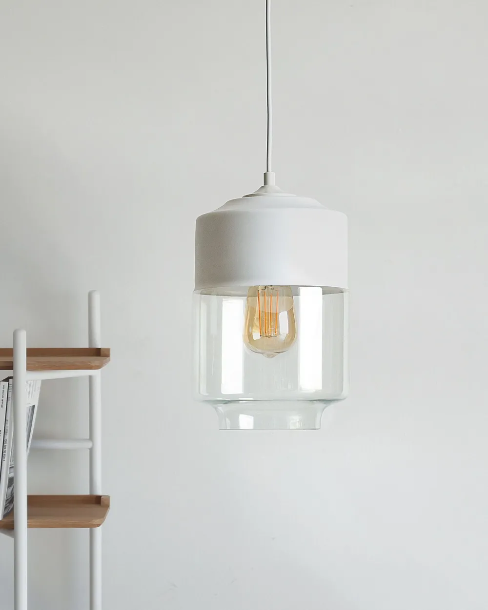 Best Beliani Riippuvalaisin Lasi Valkoinen Jurua