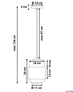 Best Beliani Riippuvalaisin Lasi Valkoinen Jurua