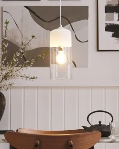 Valaisimet<Beliani Riippuvalaisin Lasi Valkoinen Purus