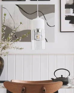 Valaisimet<Beliani Riippuvalaisin Lasi Valkoinen Purus